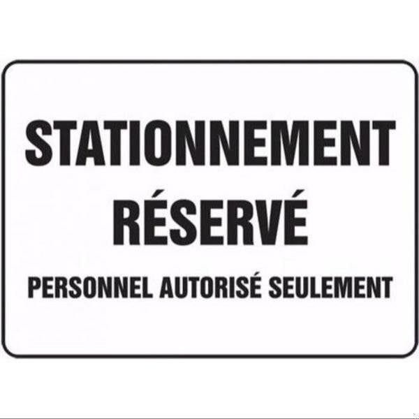 Accuform BILINGUAL FRENCH SIGN PARKING 7 in FRMVHR505XL FRMVHR505XL - main